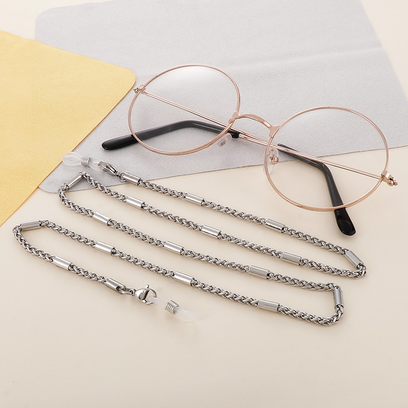 Casual Simple Style Solid Color Stainless Steel Unisex Glasses Chain display picture 12