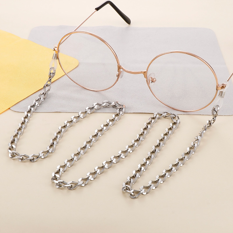 Casual Cute Handmade Solid Color Stainless Steel Unisex Glasses Chain display picture 1