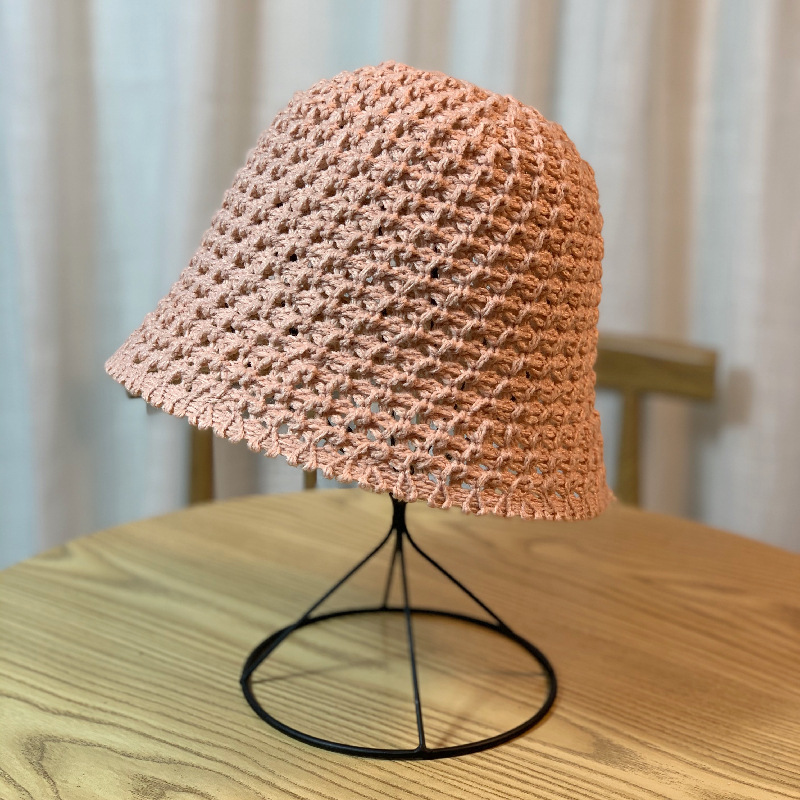 Women's Elegant Solid Color Hollow Out Eaveless Bucket Hat display picture 5