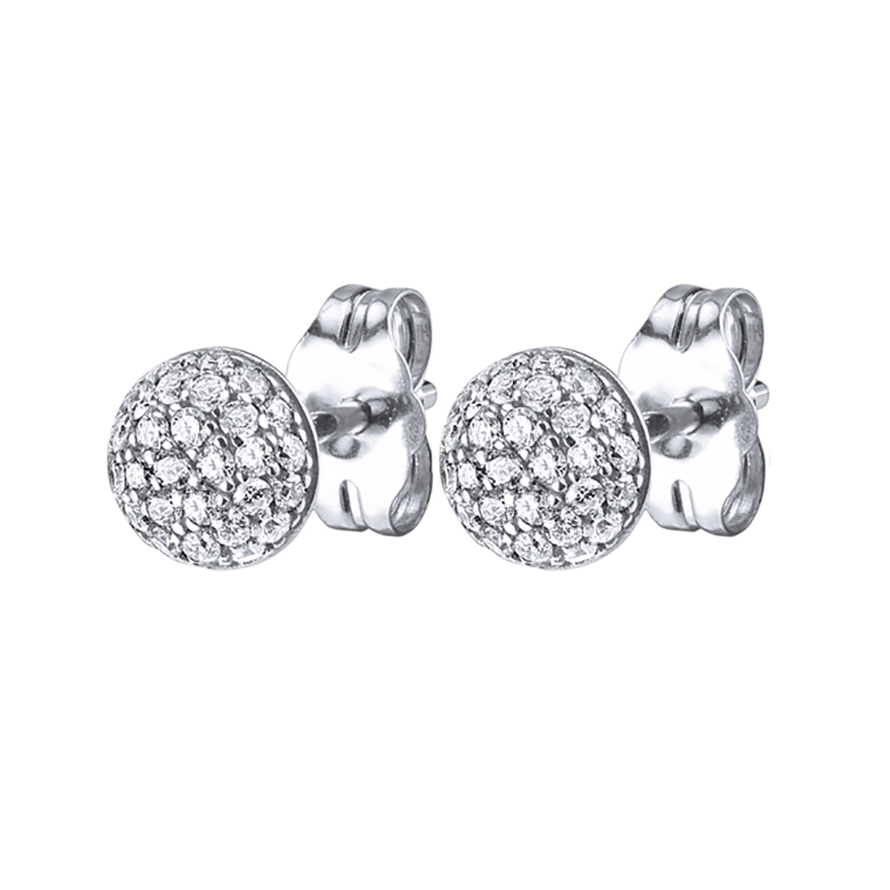 1 Pair Modern Style Shiny Ball Plating Inlay Copper Zircon Gold Plated Ear Studs display picture 3