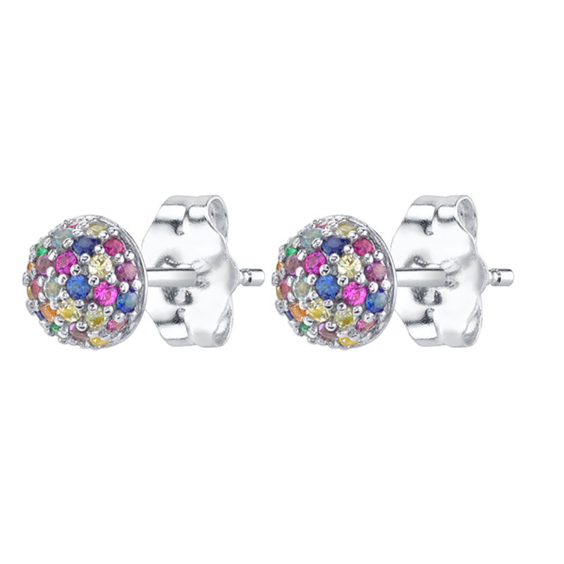 1 Pair Modern Style Shiny Ball Plating Inlay Copper Zircon Gold Plated Ear Studs display picture 4