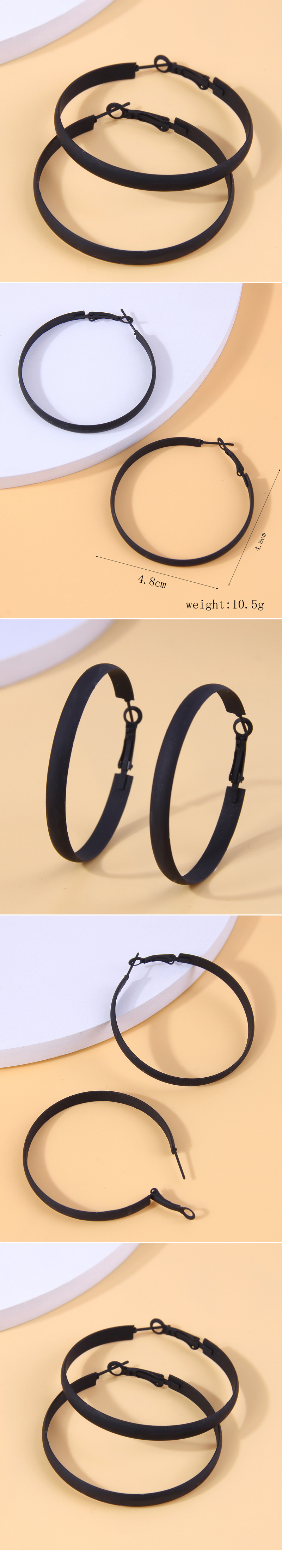 Simple Style Streetwear Circle Ferroalloy Women's Hoop Earrings display picture 1