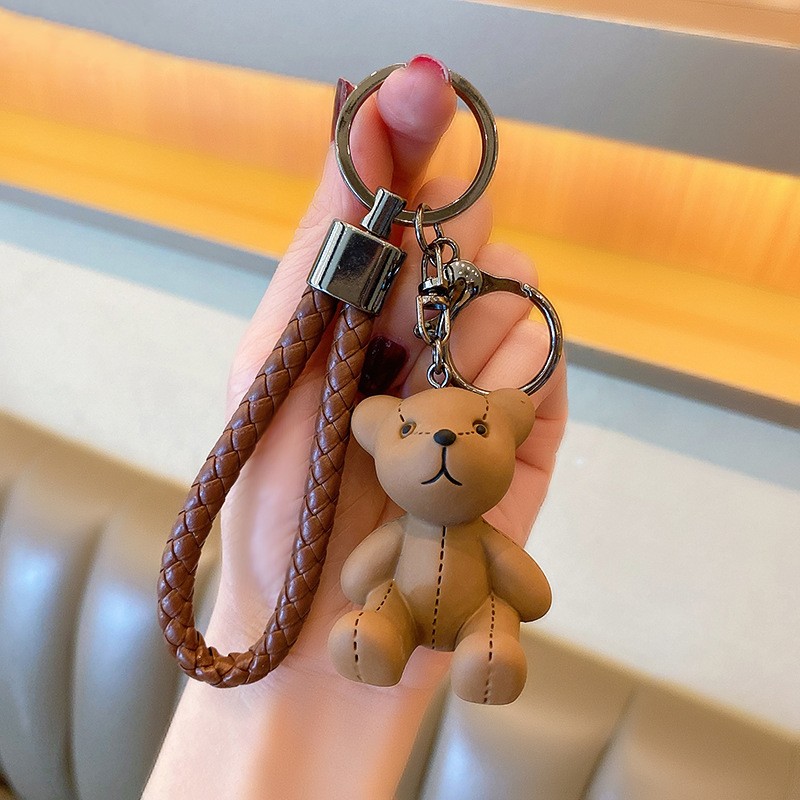 Cartoon Style Cute Bear Resin Metal Unisex Keychain display picture 5