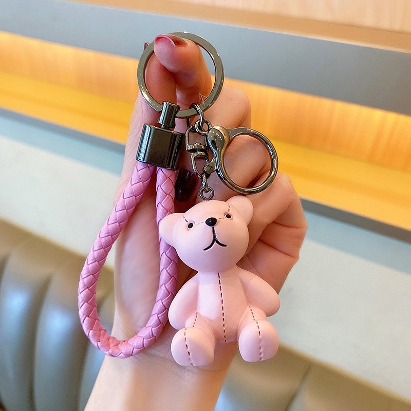 Cartoon Style Cute Bear Resin Metal Unisex Keychain display picture 4