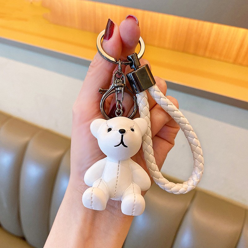 Cartoon Style Cute Bear Resin Metal Unisex Keychain display picture 8