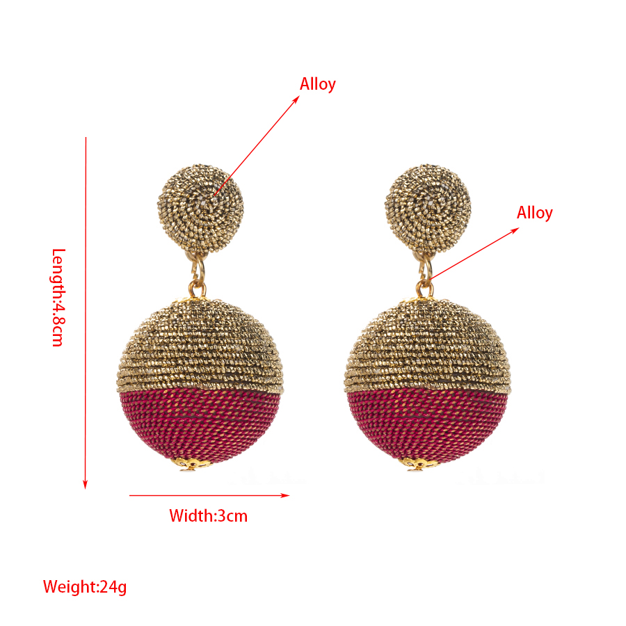 Modern Style Artistic Round Alloy Plating Gold Plated Women's Drop Earrings display picture 1