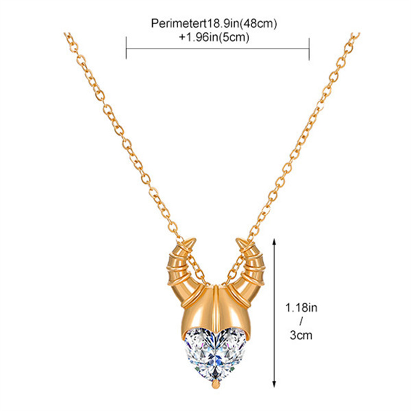 Wholesale Jewelry Hip-hop Rock Punk Geometric Cross Skull Alloy Metal Rhinestones Zircon Gold Plated Silver Plated Pendant Necklace display picture 2