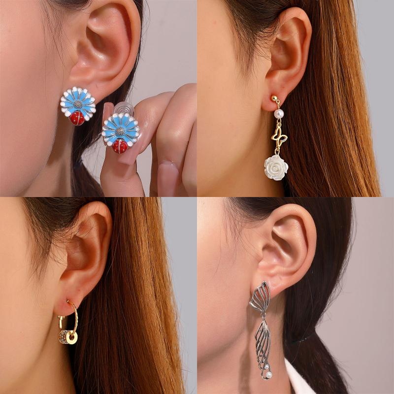 Vintage Style Vacation Streetwear Geometric Leaf Flower Alloy Metal Brass Inlay Rhinestones Zircon 18k Gold Plated Gold Plated Silver Plated Women's Earrings display picture 2