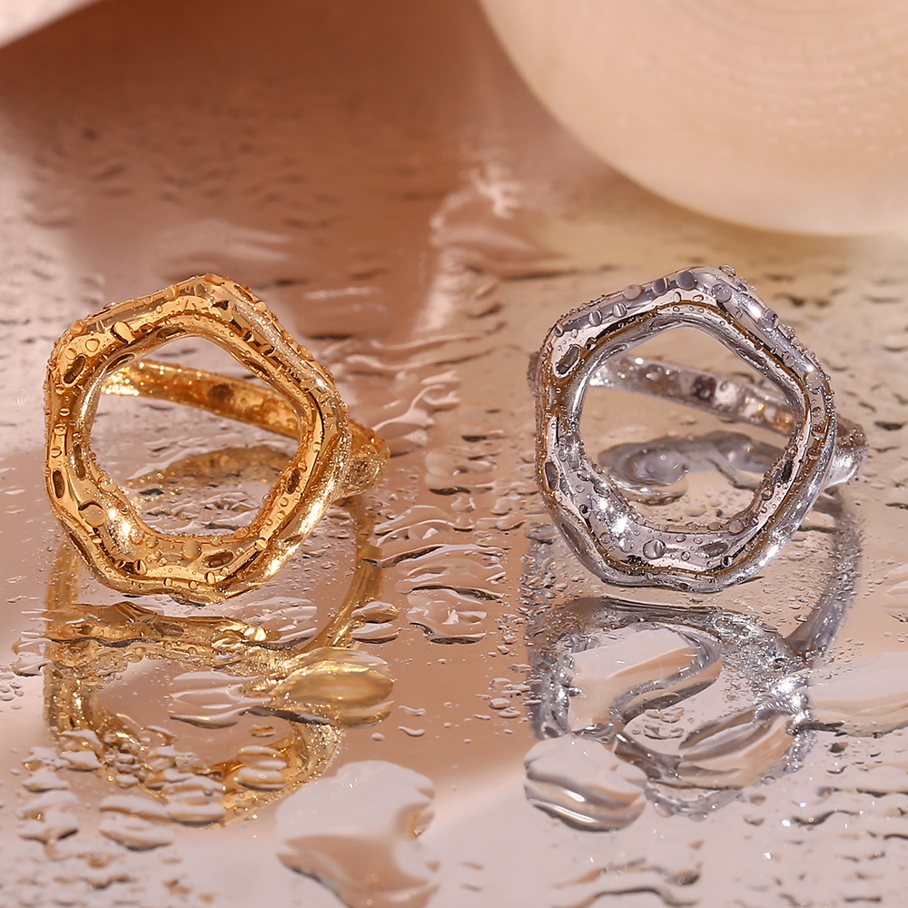 Basic Simple Style Classic Style Circle Stainless Steel Plating 18k Gold Plated Rings display picture 13