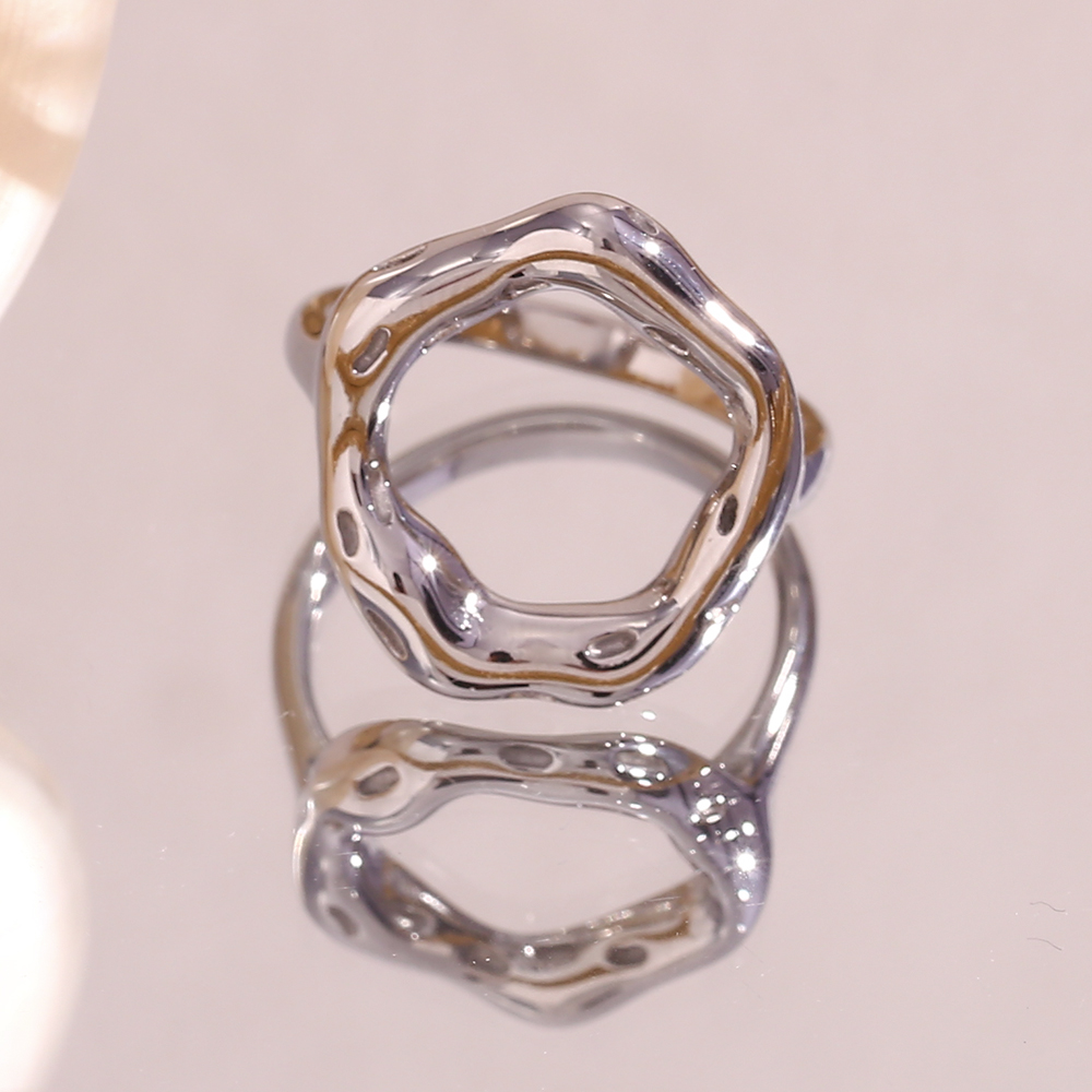 Basic Simple Style Classic Style Circle Stainless Steel Plating 18k Gold Plated Rings display picture 8