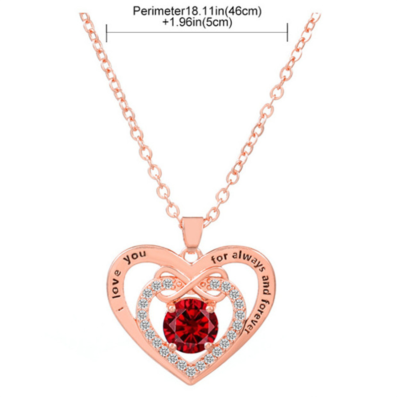 Titanium Steel Copper Glam Hollow Out Heart Shape Crystal Zircon Pendant Necklace display picture 7