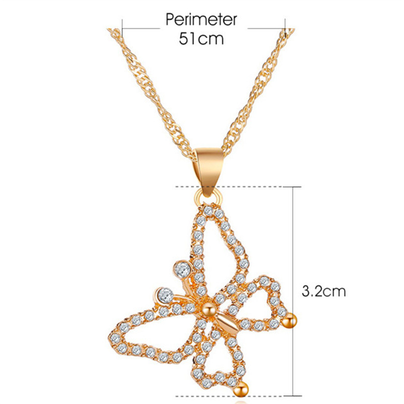 Titanium Steel Copper Glam Hollow Out Heart Shape Crystal Zircon Pendant Necklace display picture 10