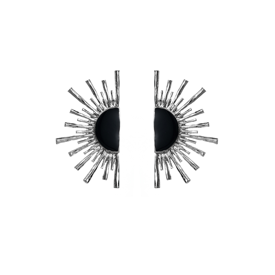Retro Sun Alloy Metal Enamel Plating Gold Plated Silver Plated Women's Ear Studs display picture 5
