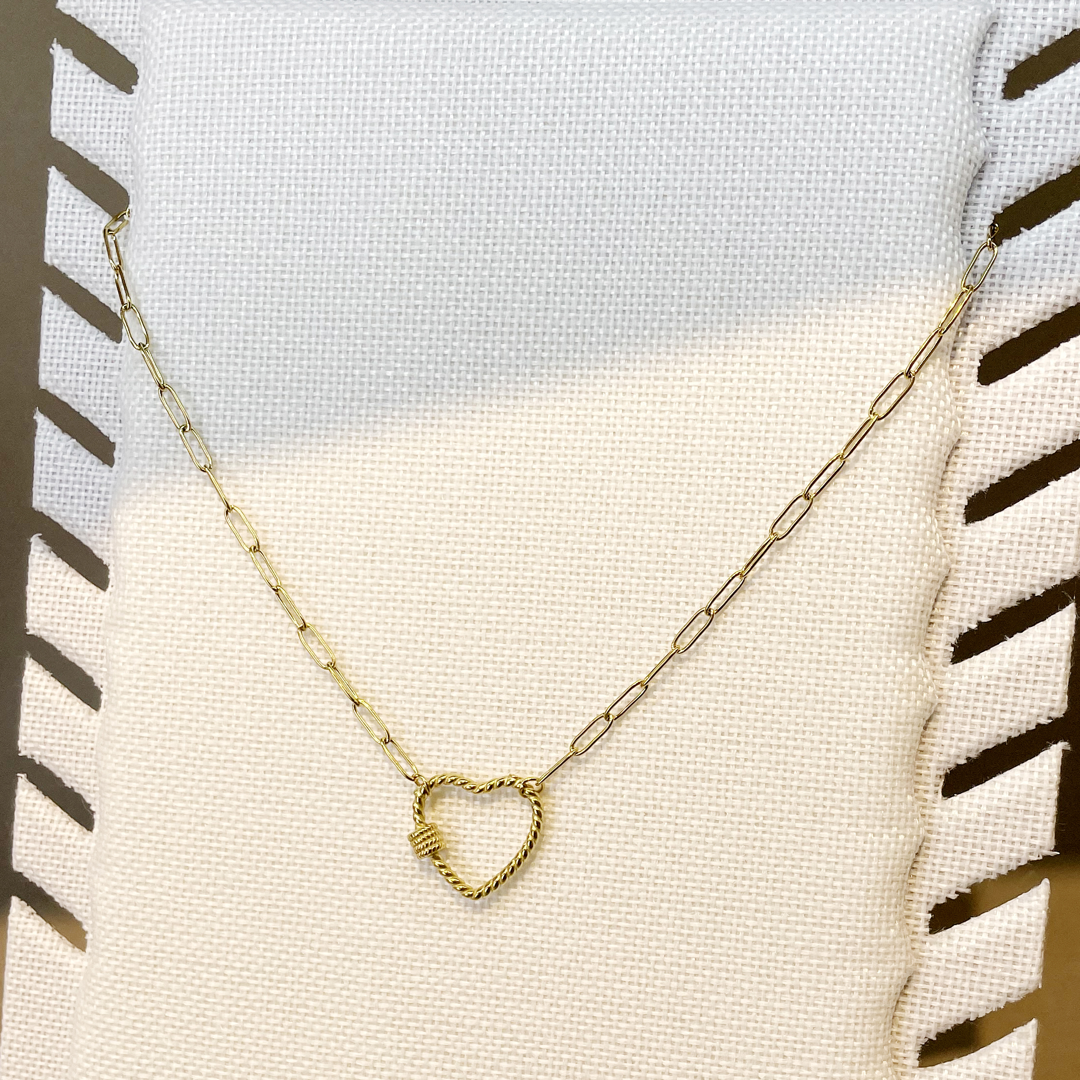 304 Stainless Steel 14K Gold Plated Casual Simple Style Polishing Plating Hollow Out Heart Shape Long Necklace Necklace display picture 4