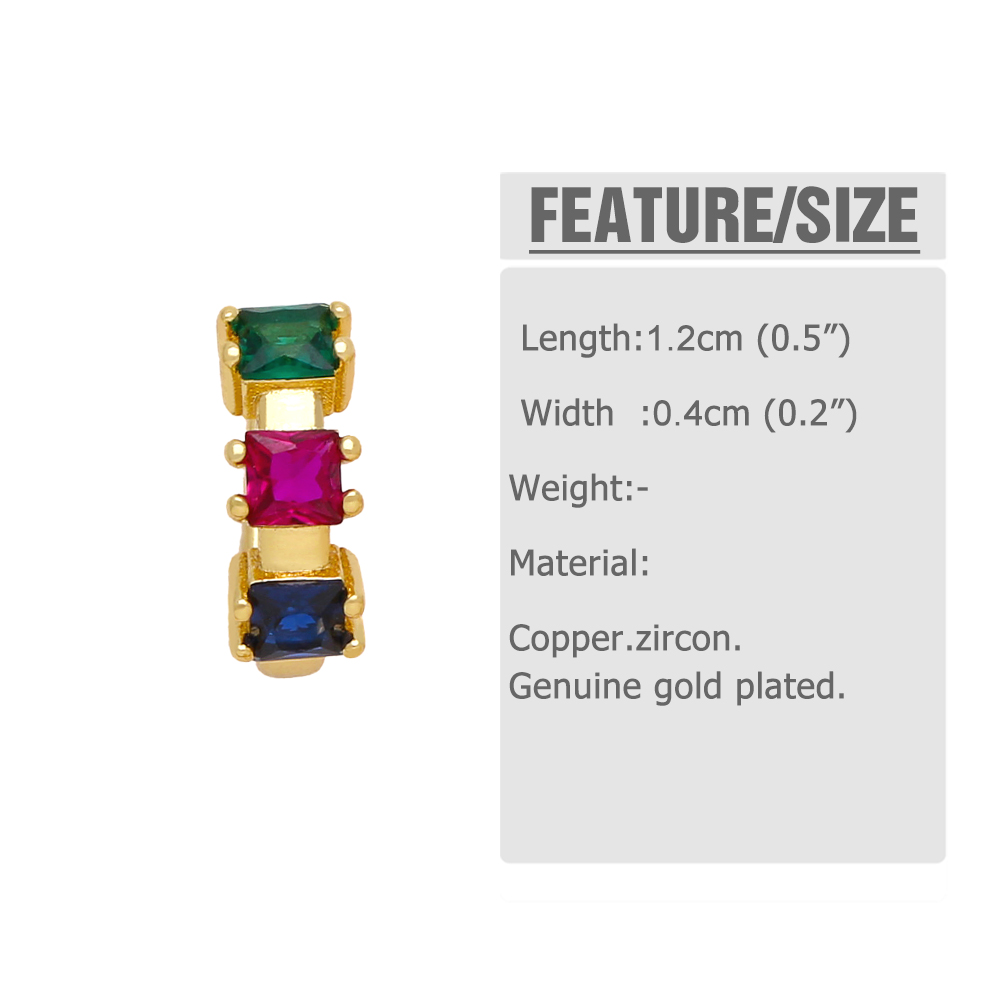 1 Pair Simple Style C Shape Irregular Plating Inlay Copper Zircon 18k Gold Plated Ear Clips display picture 1