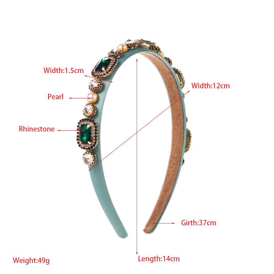 Elegant Luxurious Round Cloth Inlay Rhinestones Pearl Hair Band display picture 1