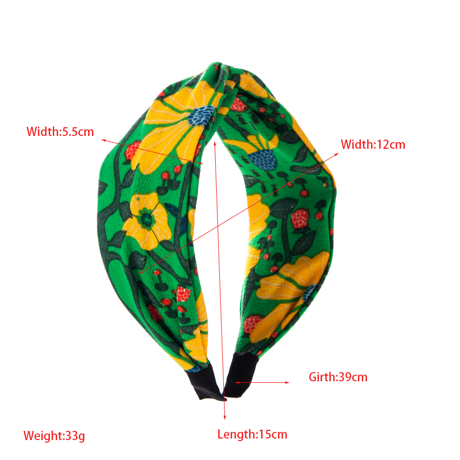 Casual Simple Style Flower Cloth Printing Hair Band display picture 1