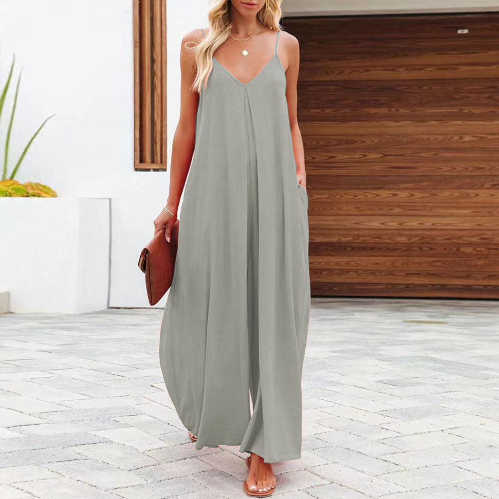 Women's Home Casual Solid Color Full Length Jumpsuits display picture 2