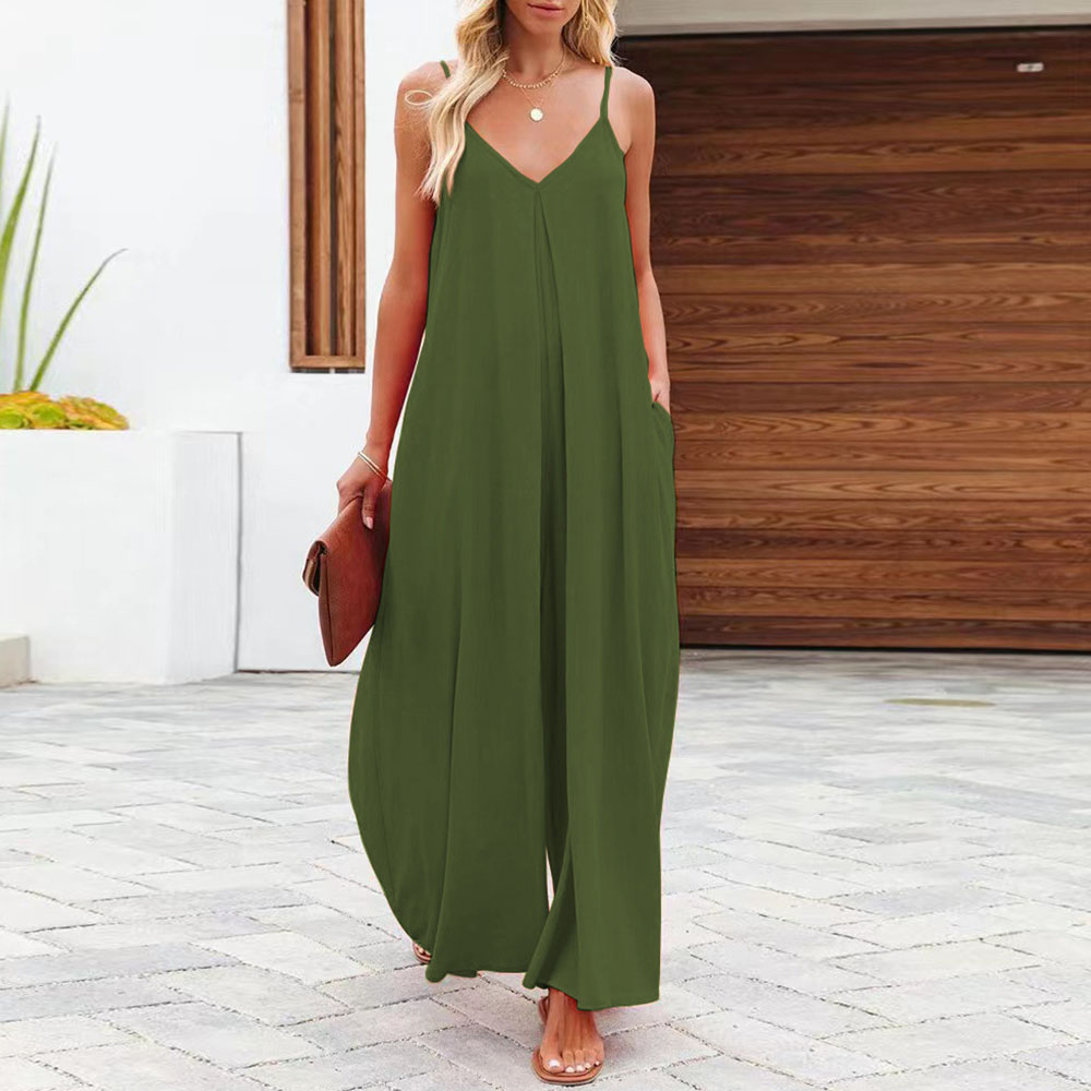 Women's Home Casual Solid Color Full Length Jumpsuits display picture 4