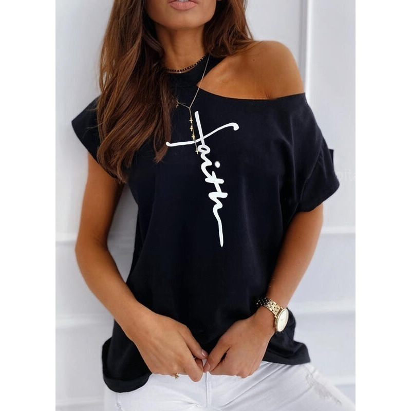 Women's T-shirt Short Sleeve T-shirts Casual Letter display picture 3
