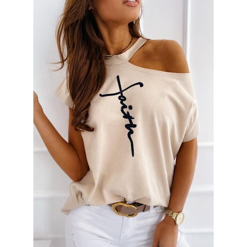 Women's T-shirt Short Sleeve T-shirts Casual Letter display picture 5