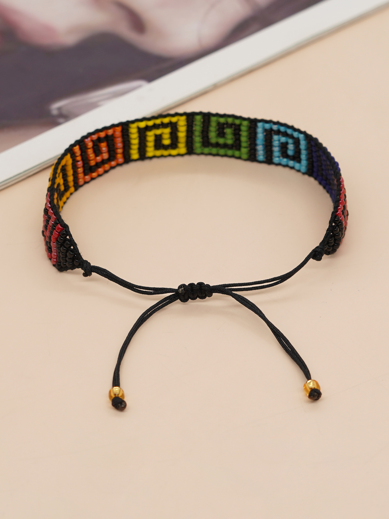 Casual Simple Style Letter Heart Shape Glass Beaded Braid Unisex Bracelets display picture 27