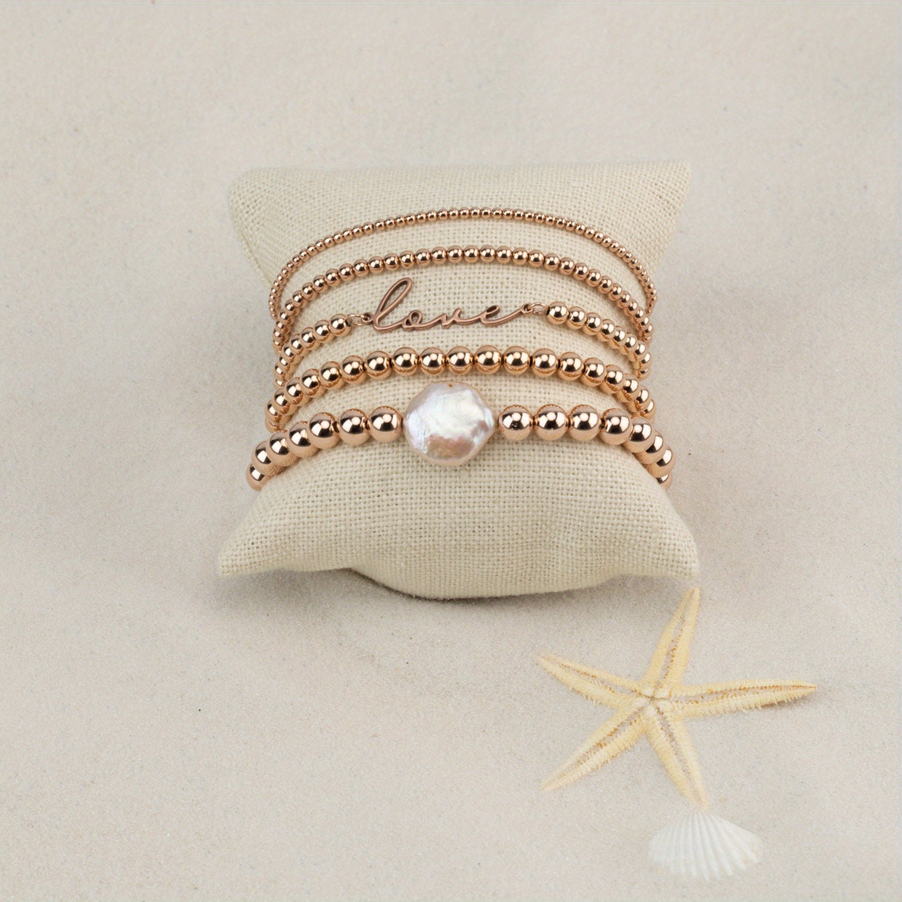 Ethnic Style Bohemian Love Freshwater Pearl Copper Beaded Plating 14k Gold Plated Rose Gold Plated Silver Plated Bracelets display picture 3