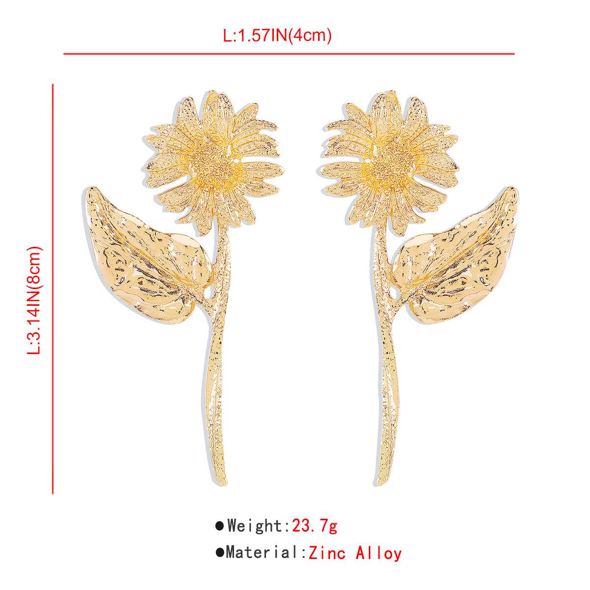 Elegant Flower Alloy Women's Earrings display picture 14