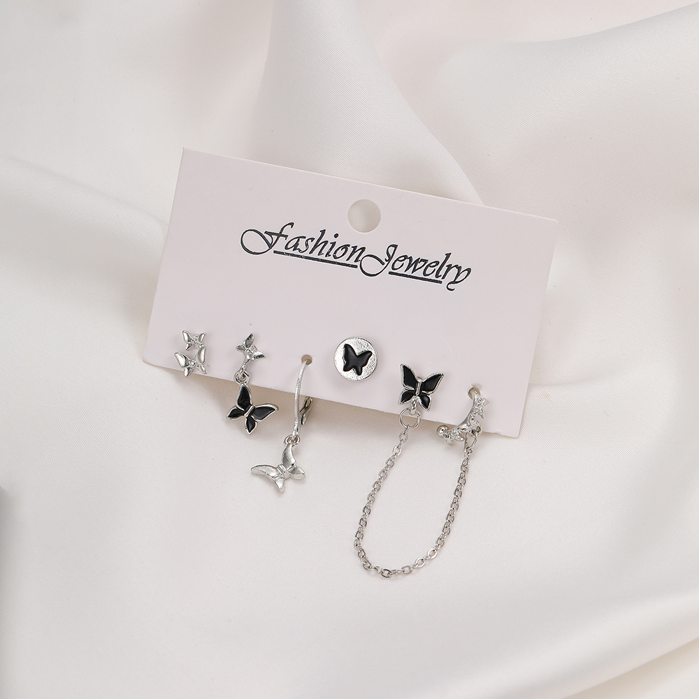 Sweet Shiny Heart Shape Butterfly Alloy Enamel Plating Inlay Artificial Gemstones Artificial Pearls Gold Plated Silver Plated Women's Drop Earrings Earrings Ear Studs display picture 3