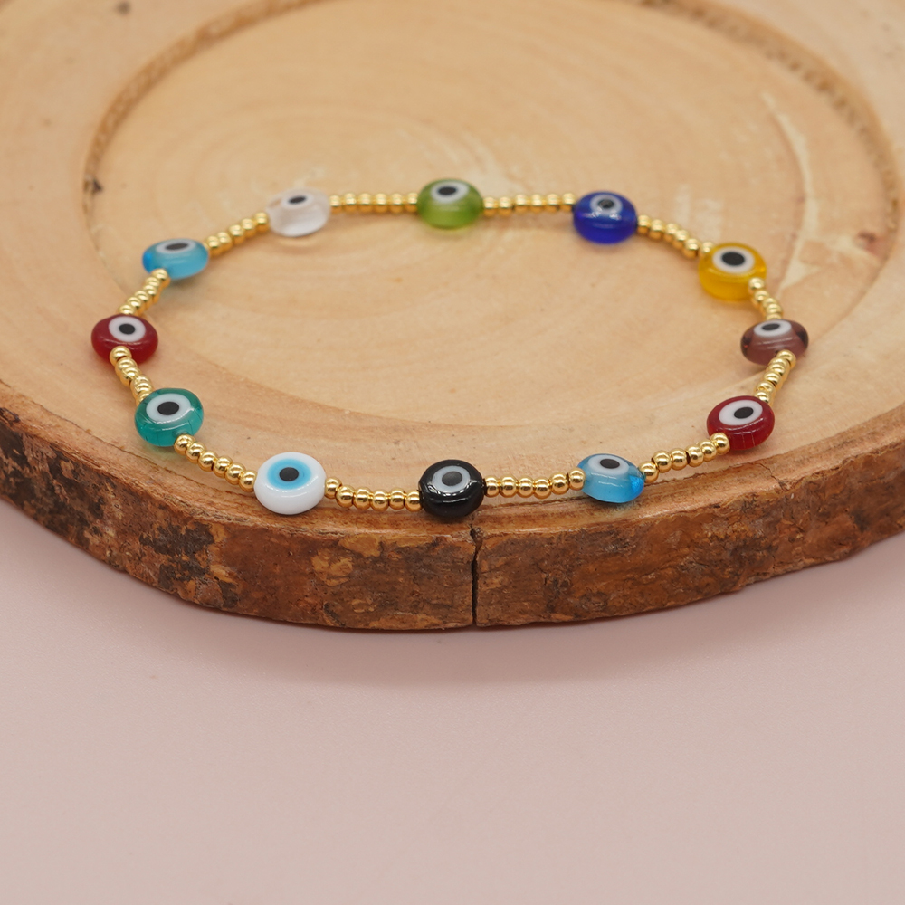 Handmade Devil's Eye Alloy Glass Beaded Unisex Bracelets display picture 3
