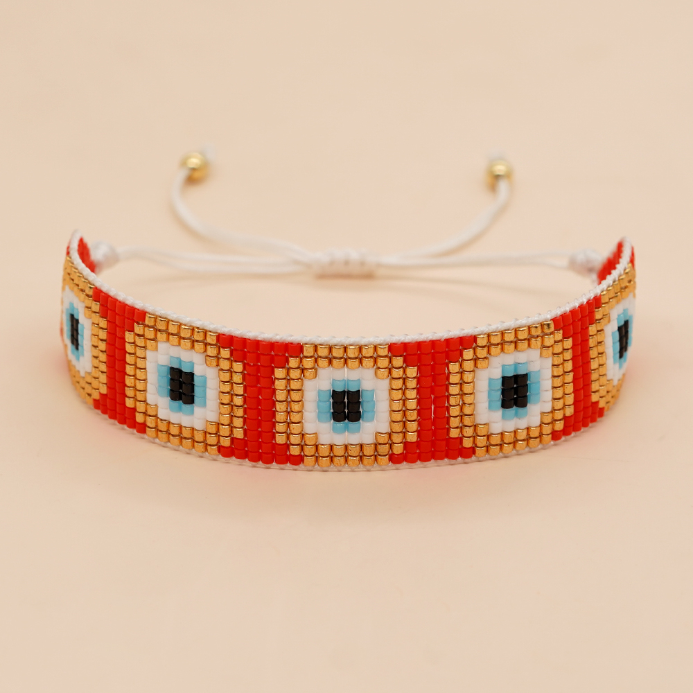 Novelty Heart Shape Eye Glass Beaded Braid Women's Bracelets display picture 29