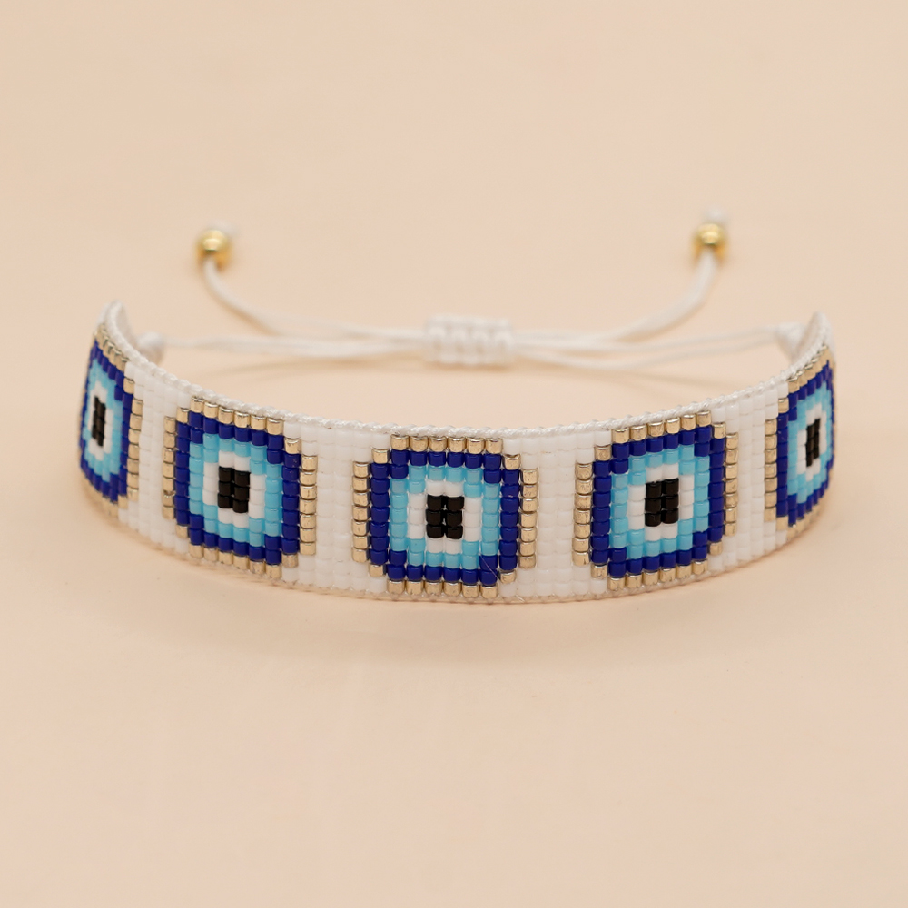 Novelty Heart Shape Eye Glass Beaded Braid Women's Bracelets display picture 33