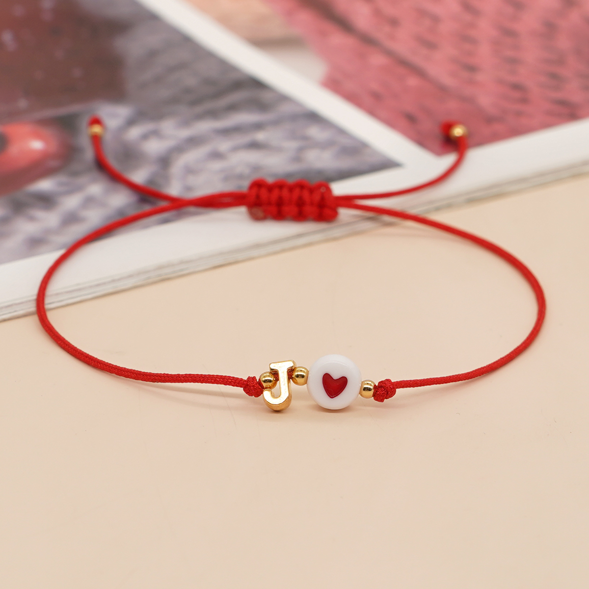 Handmade Heart Shape Arylic Beaded Unisex Bracelets display picture 3