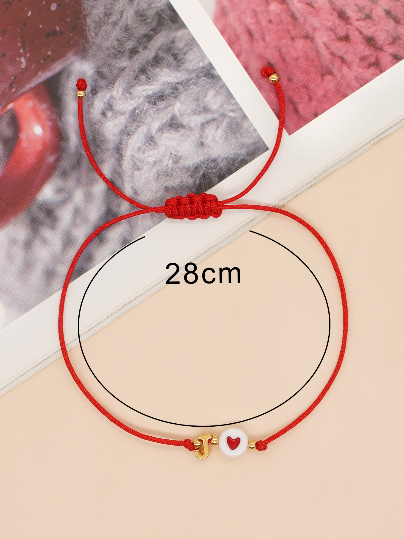 Fait Main Forme De Cœur Arylique Perlé Unisexe Bracelets display picture 5