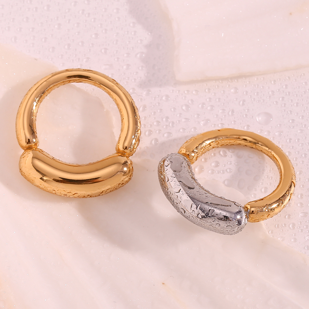 Basic Simple Style Classic Style Solid Color Stainless Steel Plating 18k Gold Plated Rings display picture 13