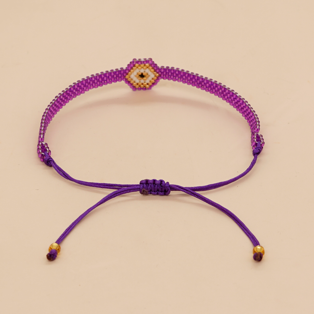 Basic Colorful Glass Braid Woven Belt Women's Bracelets display picture 21