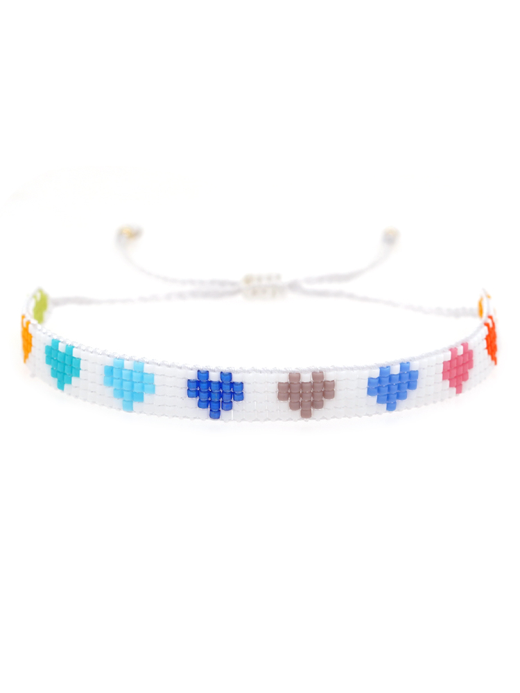 Basic Colorful Glass Braid Woven Belt Women's Bracelets display picture 33