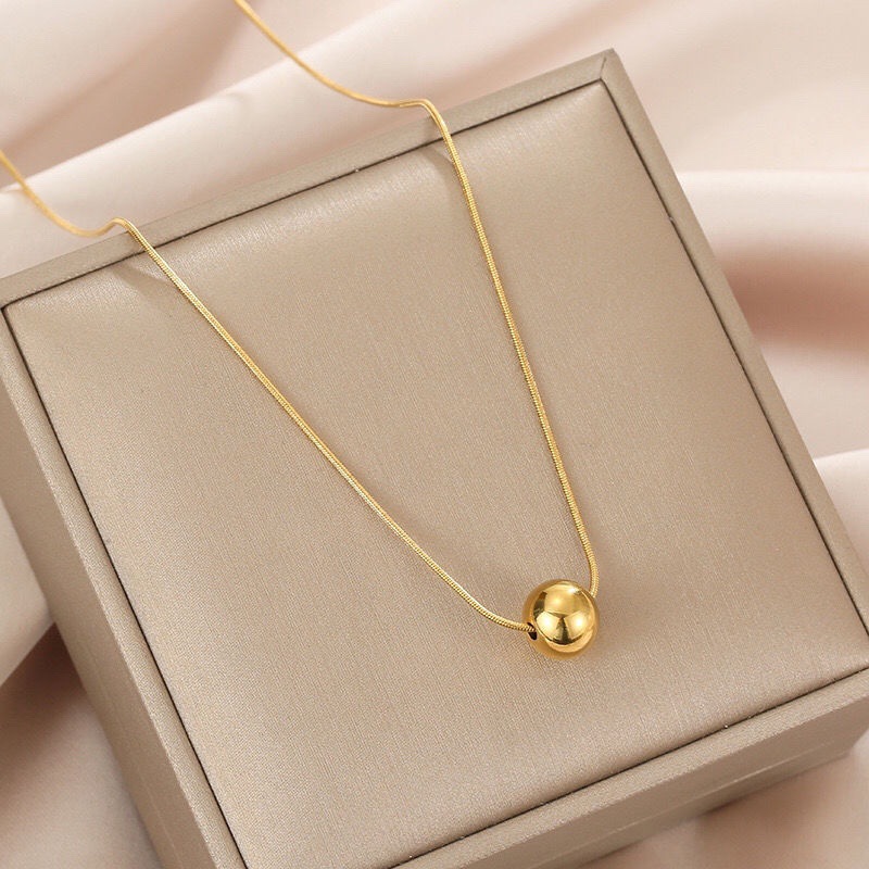 304 Stainless Steel 18K Gold Plated IG Style Plating Solid Color Necklace display picture 1