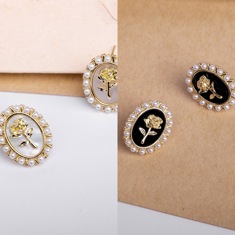 Style Coréen Fleur Alliage Incruster Perles Artificielles Femmes Boucles D'oreilles display picture 6