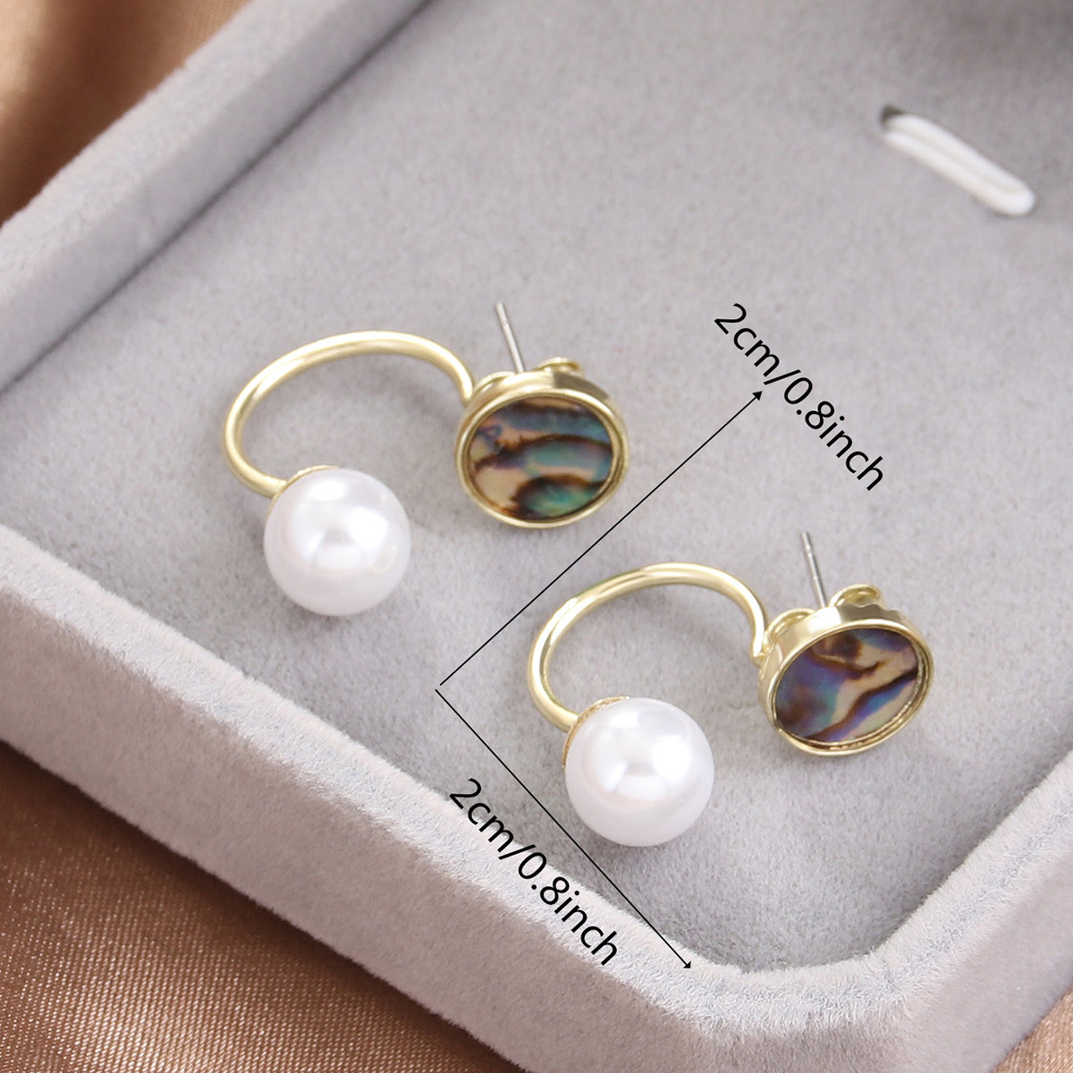 Fairy Style Korean Style Apple Alloy Inlay Artificial Pearls Shell Women's Ear Studs display picture 9