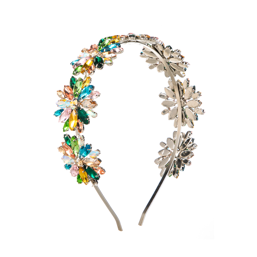 Glam Luxurious Flower Alloy Inlay Rhinestones Hair Band display picture 6