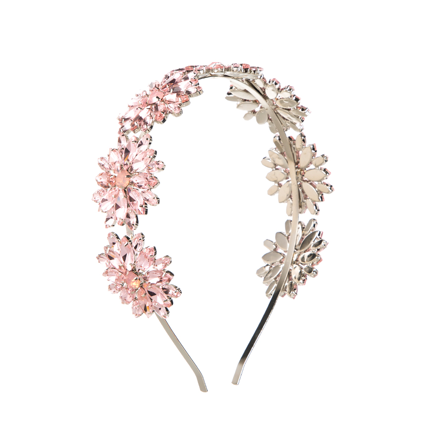 Glam Luxurious Flower Alloy Inlay Rhinestones Hair Band display picture 9