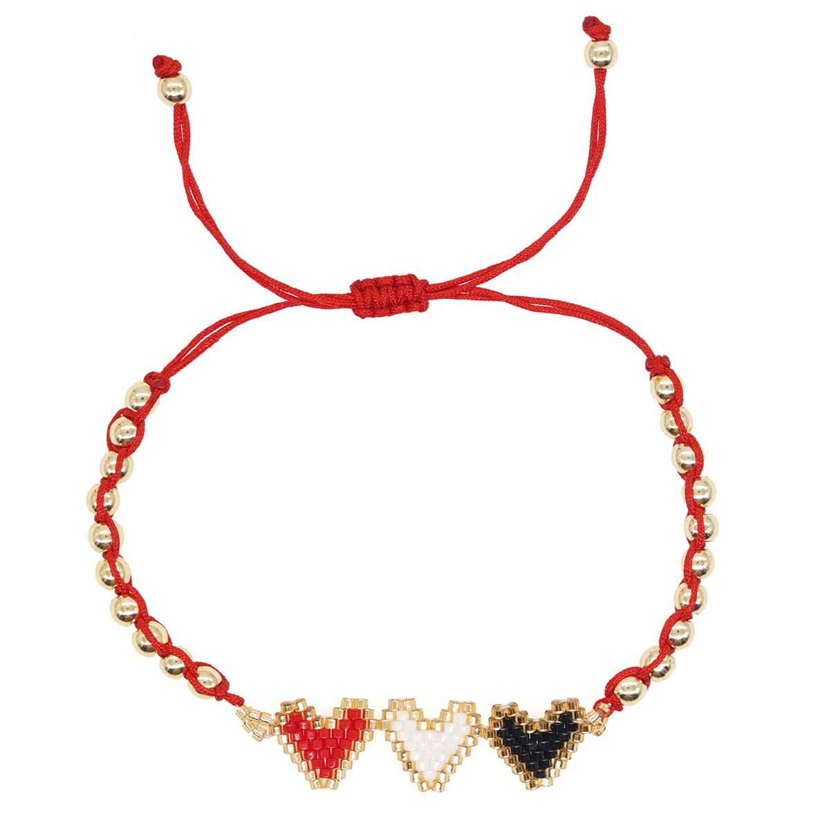 Bohemian Devil's Eye Heart Shape Flower Glass Rope Braid Women's Bracelets display picture 25