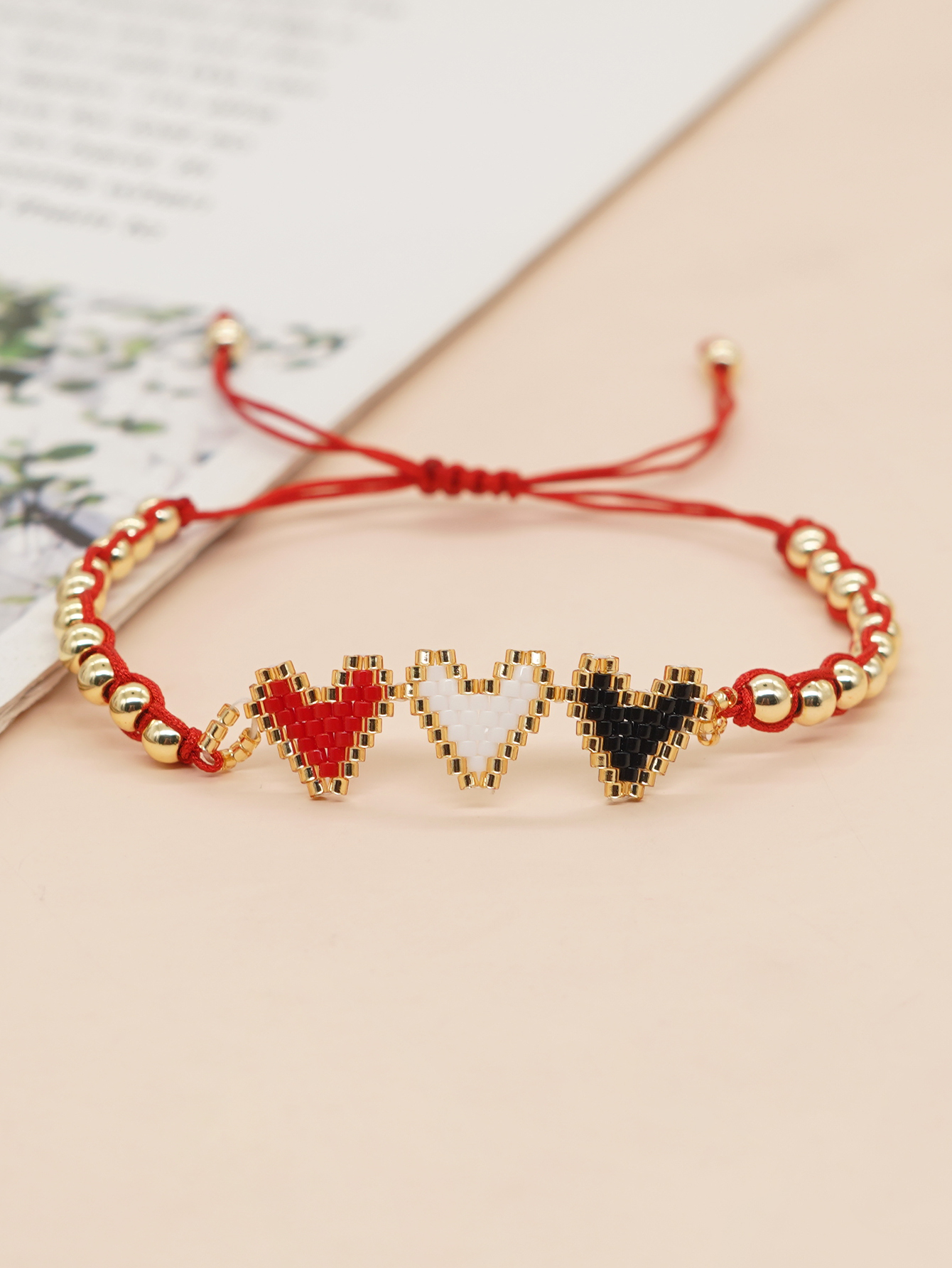 Bohemian Devil's Eye Heart Shape Flower Glass Rope Braid Women's Bracelets display picture 26