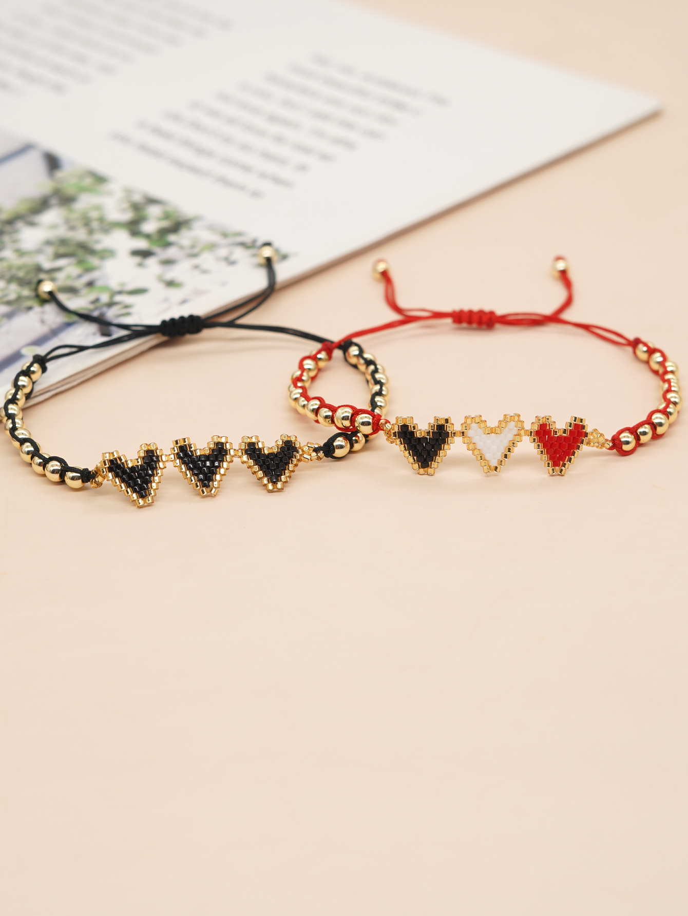 Bohemian Devil's Eye Heart Shape Flower Glass Rope Braid Women's Bracelets display picture 31