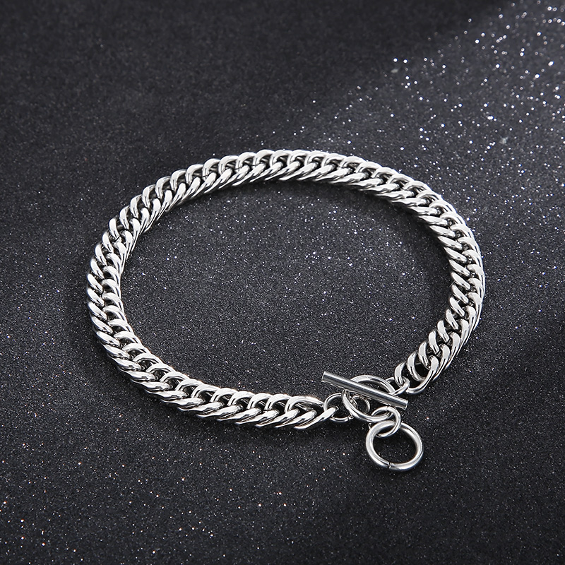 Solid Color Solid Color Stainless Steel Chain Bracelets Necklace display picture 1