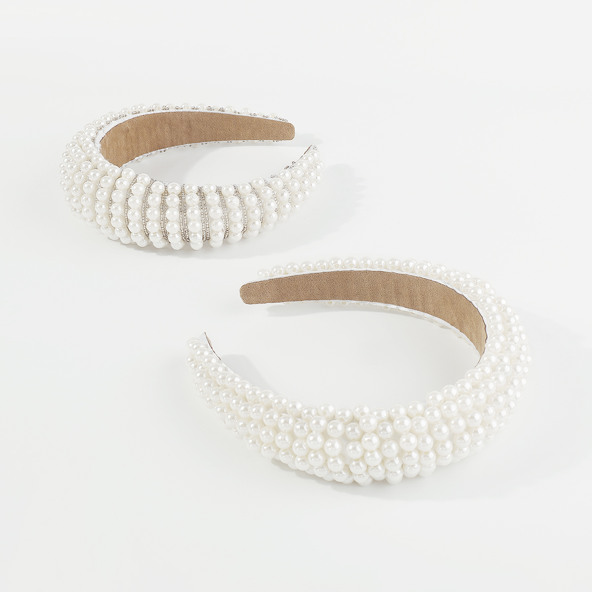 Elegant Retro Geometric Imitation Pearl Seed Bead Handmade Hair Band display picture 2