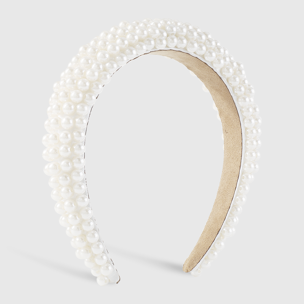 Elegant Retro Geometric Imitation Pearl Seed Bead Handmade Hair Band display picture 4