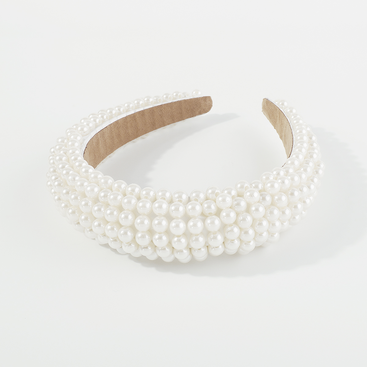 Elegant Retro Geometric Imitation Pearl Seed Bead Handmade Hair Band display picture 7