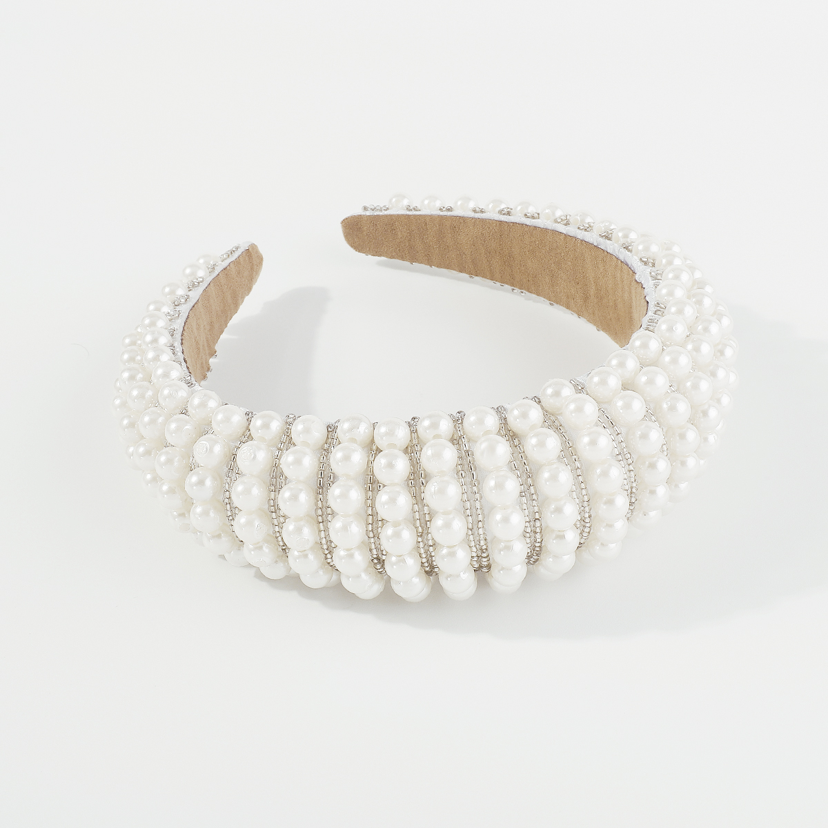 Elegant Retro Geometric Imitation Pearl Seed Bead Handmade Hair Band display picture 8